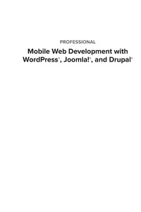 Capa de Professional mobile Web development with WordPress, Joomla!, and Drupal
