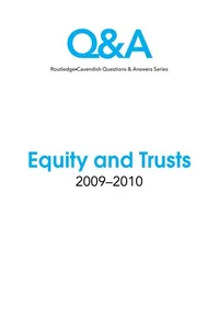 Q & A Equity and Trusts 2009-2010
