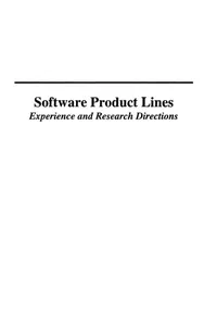Software Product Lines
