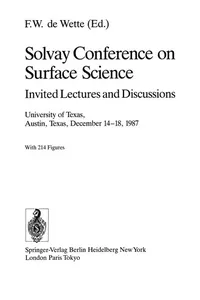 Solvay Conference on Surface Science