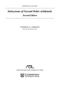 Subsystems of Second Order Arithmetic