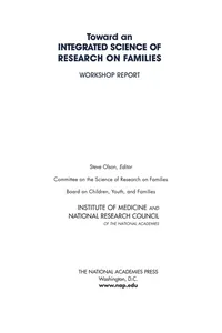Cover of Toward an integrated science of research on families