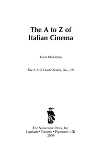 Cover of The A to Z of Italian Cinema