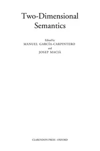Two-dimensional semantics