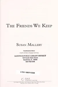 Cover of The friends we keep