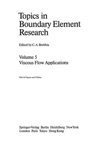 Cover of Topics in boundary element research by C. A. Brebbia