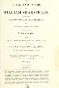 The Plays and Poems of Williams Shakspeare (Hamlet / Much Ado About Nothing)