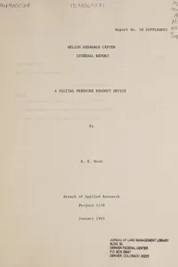 Helium Research Center internal report