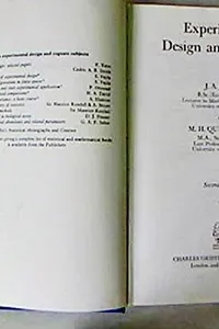 Experiments, design, and analysis