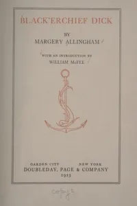 Capa de Black'erchief Dick por Margery Allingham