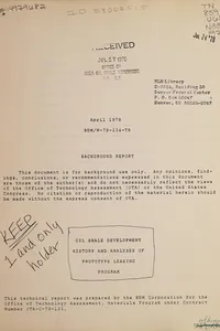 Oil shale development