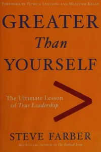 Greater than yourself