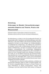Ordnungen im Wandel
