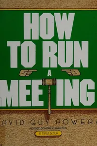 How to run a meeting