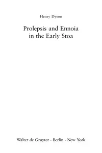 Prolepsis and Ennoia in the Early Stoa