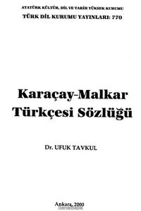 Karaçay-Malkar Türkçesi sözlüğü