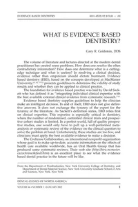 Evidence based dentistry