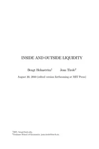 Inside and outside liquidity