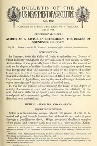 Acidity as a factor in determining the degree of soundness of corn