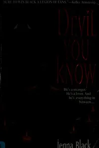 Cover of The Devil You Know by Jenna Black