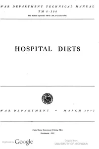 Cover of Hospital Diets