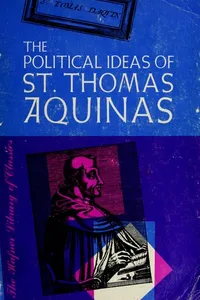 The political ideas of St. Thomas Aquinas