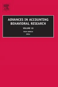 Advances in Accounting Behavioral Research, 10