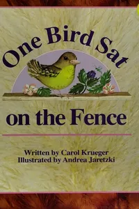 One bird sat on the fence
