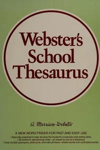 Webster's students thesaurus
