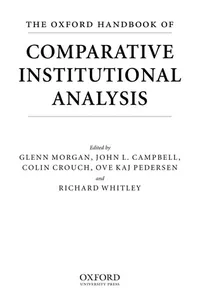 The Oxford handbook of comparative institutional analysis