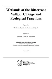 Wetlands of the Bitterroot Valley