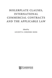 Boilerplate clauses, international commercial contracts and the applicable law