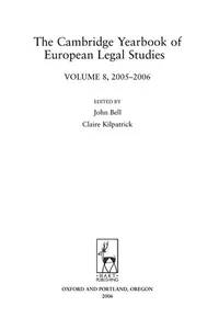 Cambridge Yearbook of European Legal Studies, Vol 8, 2005-2006