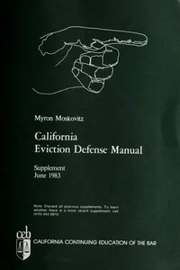 California eviction defense manual