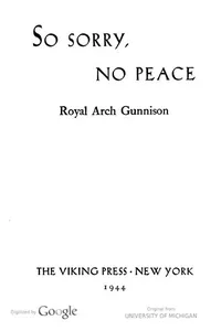 So sorry, no peace