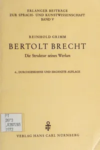 Bertolt Brecht, die Struktur seines Werkes