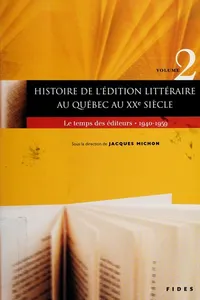 Histoire de l'édition littéraire au Québec au XXe siècle