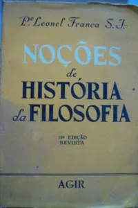 NOÇÕES DE HISTÓRIA DA FILOSOFIA