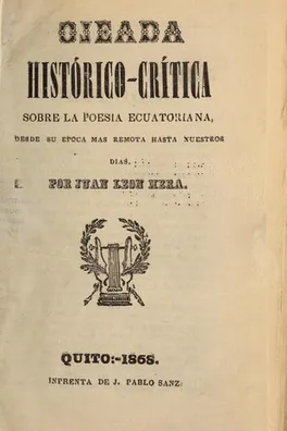 Capa de Ojeada histórico-crítica sobre la poesia ecuatoriana