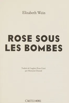 Capa de Rose sous les bombes
