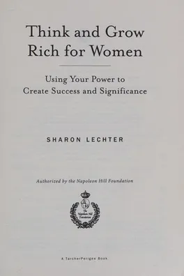 Capa de Think and grow rich for women