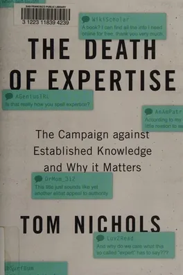 Capa de The death of expertise