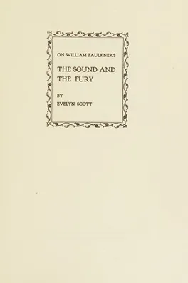 Capa de On William Faulkner's The sound and the fury