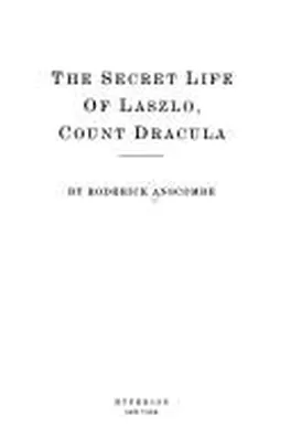 Capa de The secret life of Laszlo, Count Dracula