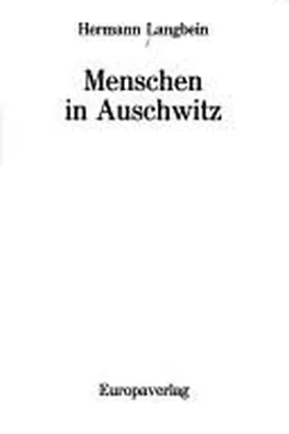 Capa de Menschen in Auschwitz