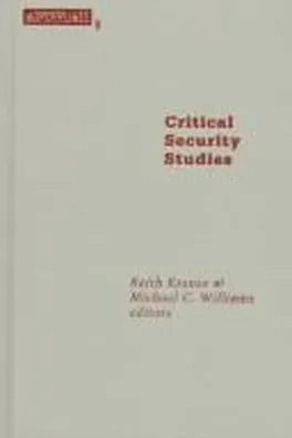 Capa de Critical security studies