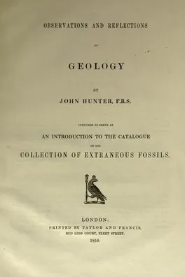 Capa de Observations and reflections on geology