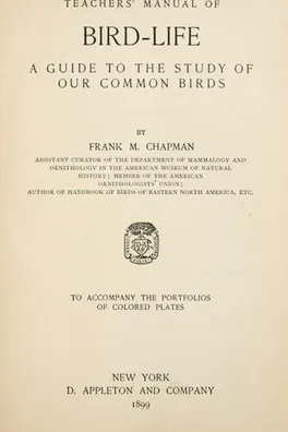 Capa de Teachers' manual of bird-life