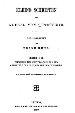 Capa de Kleine Schriften von Alfred von Gutschmid