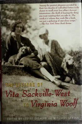 Capa de The letters of Vita Sackville-West to Virginia Woolfe